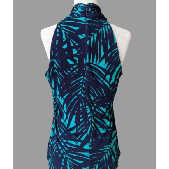 Michael Kors Tropical Print Long Bar Halter Top S - Picture 6 of 10